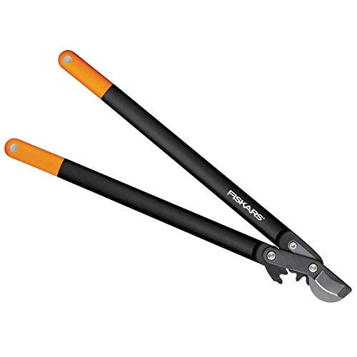 Fiskars PowerGear II Bypass-Getriebeastschere für frisches Holz, Antihaftbeschichtet, Gehärteter Präzisionsstahl, Länge: 70 cm, Schwarz/Orange, L78, 1000584