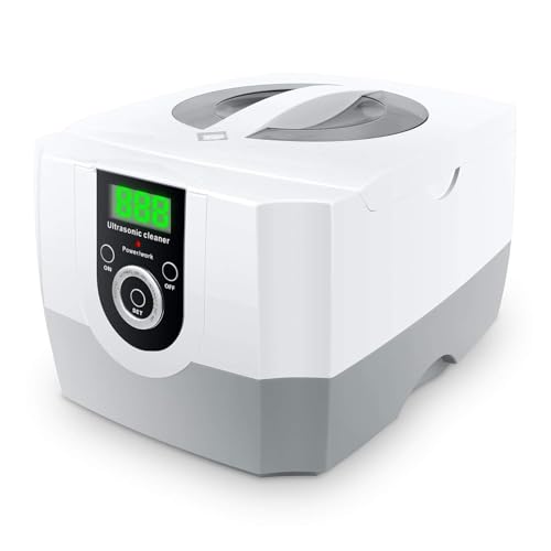 LifeBasis Ultraschallreinigungsgerät 42kHz 1400ml Brillenreinigungsgerät 70W Brille Ultraschallbad mit LED Anzeige und 5 Zeiteinstellung für Optische Geschäft Schmuckgeschäft Zahnarzt Bürste Manikür