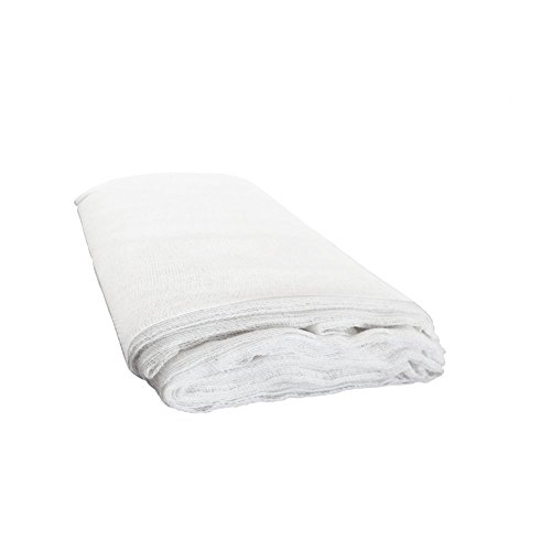KBNIAN 3 PCS Natürliche Baumwollgaze Filtertuch aus 100% Baumwolle Seihtuch Weiß Küche Passiertuch, 300x60cm Gaze Stoff Filtertuch Filter Cloth für Sojamilch Tofu Ghee Gelees Pudding