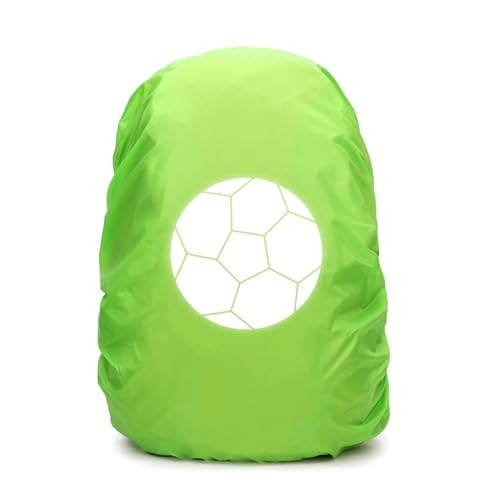 Capaneus Fußball Regenschutz Schulranzen, Step by Step Regenschutz, Reflektierender Rucksack Überzug Regenschutz, Schultaschenhülle mit Fußball für Jungen Mädchen Schulanfänger