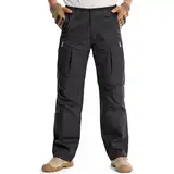 IGOLUMON Cargohose Herren Hosen Herren für Outdoor Mehrere Taschen Cargo Arbeitshose Männer Outdoorhose für Cargo Wandern Militär Taktische 32W*32L Schwarz