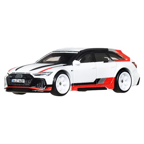 Hot Wheels Premium Car Culture Sammel-Spielzeugauto, Die-Cast Mazda RX3 Wagon im Maßstab 1:64, Fast Wagons Fahrzeug mit Real Riders-Rädern, JBK51