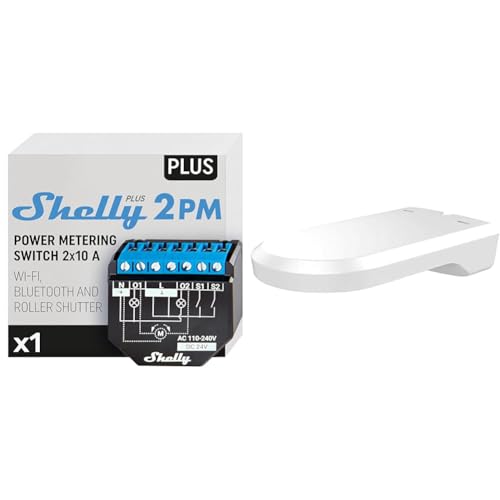 Shelly Plus 2PM | Wlan & Bluetooth 2 Kanäle Smart Relais Schalter mit Leistungsmessung & Hikvision DS-1294ZJ