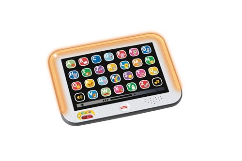 Fisher-Price Lernspaß, Lernspielzeug für Kleinkinder, Smart Stages Tablet Computer-Attrappe mit Musik und Leuchtfunktion für Kinder ab 1 Jahr, deutsche Version, HXB66