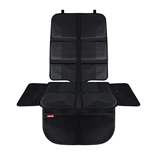 HerzensKind Premium Kindersitzunterlage, der beste Schutz für Ihre Autositze, universeller Autositzschoner für Textil- und Ledersitze, ISOfix geeigneter Sitzschoner für alle Kindersitze (L (1-Pack))