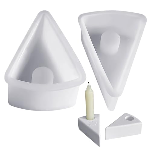 2 Stück Silikonformen, Kuchenleuchter-Gießformen, DIY-Gipsschablonen, dreidimensionale Kerzenformen, Kleberornamentformen