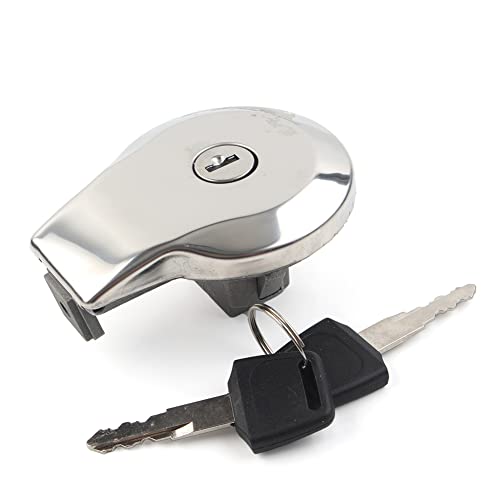 FSFYUK Motorräder Aluminium Tankdeckel, Tankdeckel mit Schlüssel Für MAXIM XJ XS 400 550 650 700 750 1100