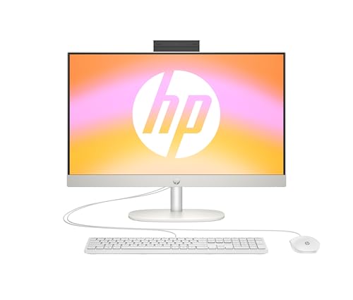 HP All-in-One-PC, 23,8" FHD-Touchscreen, AMD Ryzen 5 7520U, 16 GB DDR4 RAM, 512 GB SSD, AMD Radeon-Grafik, Windows 11 Home, QWERTZ, Weiß