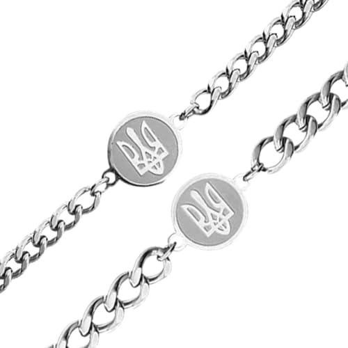 Vobumix 2 Stück Ukrainische Paar-armbänder, Nationales Emblem, Ukraine-Symbol-Armband, Modeschmuck, Geschenke Für Ewige Liebhaber