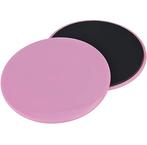 Exercise Slider,Gleitscheiben Fitness Core Sliders Doppelseitige Gleitscheiben Gym Gliding Discs Gleitende Scheiben Gym Home Fitness Equipment für den Einsatz auf Teppich Hartholzböden(Rosa)