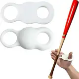 Baseball-Daumenschutz für Batterien, 2 Stück, Hitter-Trainingshilfe, Baseball- und Softball-Schlaggriff, Baseball-Zubehör, Trainingsgeräte zur Reduzierung von Schlägerstichen (weiß)