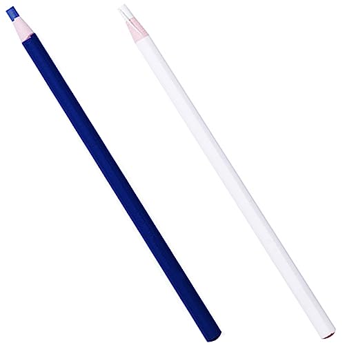 2 Stücke Stoff Marker Stift,Nähen Bleistift,Schneiderkreidestifte zum nähen,Schneiderkreide Nähkreide Stoffkreide Set,Stoff Marker Stift,Nähen Bleistift,Schneiderkreidestifte zum nähen-2 Farben