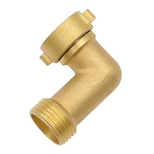 Robuster Gartenschlauchverbinder | robuste Messingrohrverschraubung für Schlauch | 90-Grad-Winkel-Messing-Schlauchadapter | Messing-Wasserschlauchadapter für Wohnmobil-Trinkwasser, Klempnerbedarf