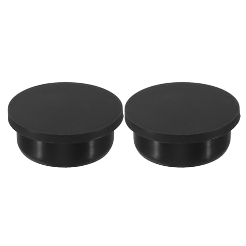 QUARKZMAN Silikon Gummi Lochstopfen 35.3mm Durchmesser Weich Flexibler Stopfen für 34-35mm Loch Schwarz 2Stk