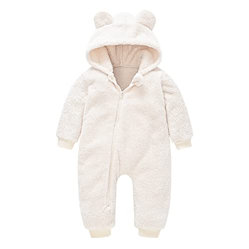 Fulidngzg Baby Overall Herbst 50/56 mit Kapuze Kleinkind Jumpsuit Overall Babykleidung Reißverschluss Winddicht Strampler Jacke Mantel Süß Geschenk Winterjacke Schneeanzug Skianzüge