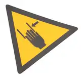 Veemoon Warnschild Gegen Handquetschen Sicherheitsaufkleber Für Fabrikanlagen Warnaufkleber Für Hand Fingerschutz Handquetschungswarnung
