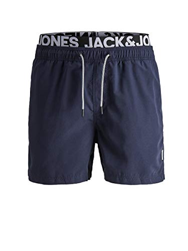 Jack & Jones Herren JJIARUBA JJSWIMSHORTS AKM DB WB SOLID Badehose, Navy Blazer, L