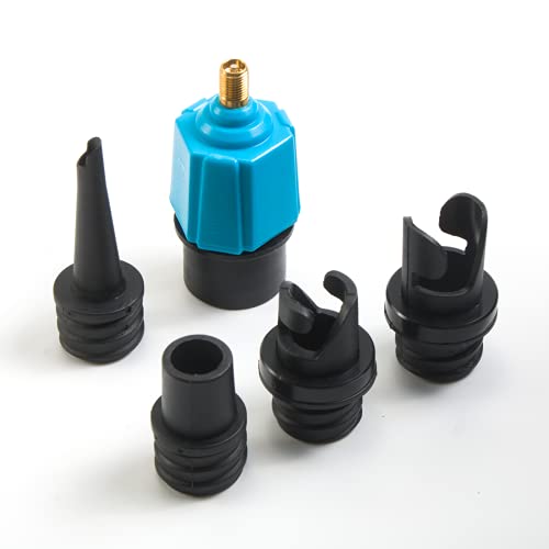 tEEZErshop Sup Adapter für Kompressor|Sup Ventil Adapter für Stand Up Paddle Board|Elektrische SUP Pumpe Adapter| Aufblasbarer Adapter mit 4 Gasdüse