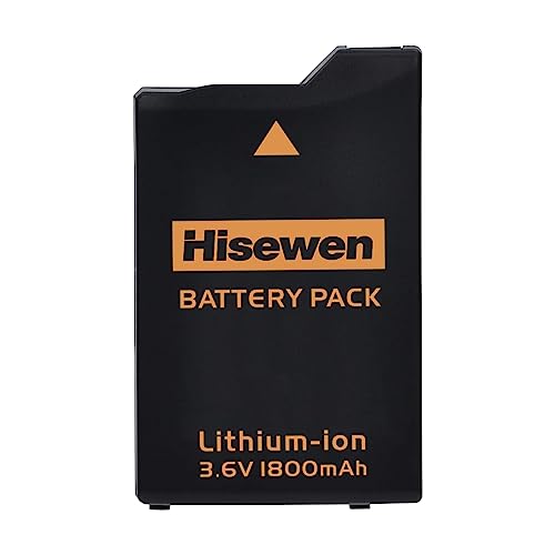 Hisewen 1800mAh 3.6V Lithium-Ionen Akku Ersatz Kompatibel mit Sony PSP 1000 PSP-110 (1001, 1002, 1003, 1004, 1005, 1006, 1007, 1008, 1010), PSP Fat Konsole