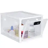 Gemaxvoled Abschließbare Box, durchsichtige Box für Medikamente, Premium-Material abschließbare Lagerung Bin Organizer Box für Kühlschrank Lebensmittel/SnacksJail