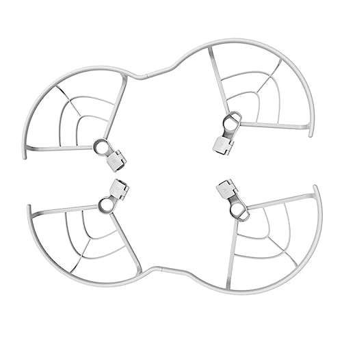 PLAFOPE 4 Stück Mini3 Antikollisionsring Prop Schutzkäfig Drohnen-kollisionsschutz Propellerblattschutz Mini 3 Propellerschutz Drohnen-wächter Schnell Lösbarer Stützenschutz Uav-schutz Abs