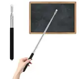 Zeigestab Ausziehbar, 2 Stück Teleskopstab, Teleskop Zeigestab Ausziehbar auf 100 cm, Zeigestock, Teleskop Stab, Edelstahl Zeigestock Ausziehbar, Filzkopf Lehrzeiger für Unterricht,Meetings