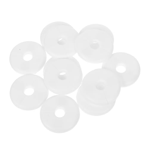 OSALADI 12 Stück Rosettenplatten Weiß: 10 Mm Loch, Wand-spaltflansch, Sanitär-abdeckplatten, Selbstklebend – Rohrabdeckung Für Wasserhahn – Runde Rosette Für Boden