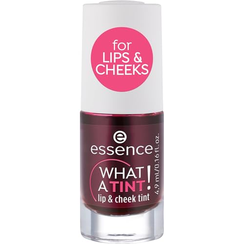 essence WHAT A TINT! lip & cheek tint, Highlighter, Nr. 01 Kiss from a rose, pink, sofortiges Ergebnis, langanhaltend, natürlich, vegan, Mikroplastik Partikel frei, Nanopartikel frei (4,9ml)