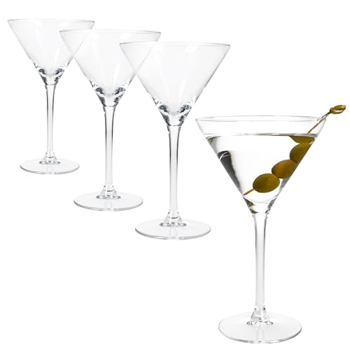 MamboCat 4er Set Espresso Martini Helene Gläser I 150ml, Höhe 18cm I für 4 Personen I klares breites Cocktailglas für Cosmopolitan, Aviation & Co. I Gläser für Zuhause, Partys & Co