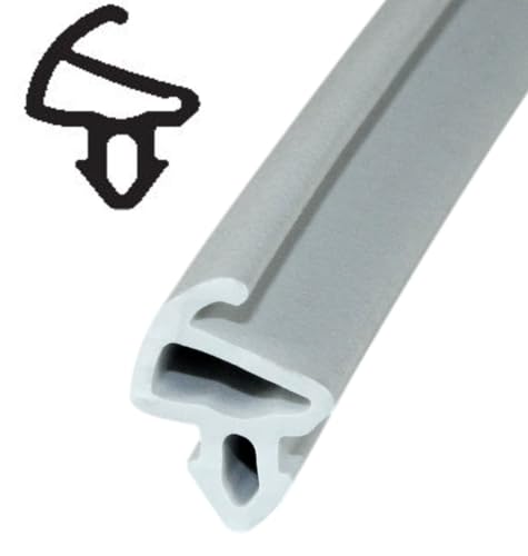 SN-TEC Fensterdichtung/Renovierungsdichtung/Fenstergummi SD 2116 für 3,8 bis 4,5mm Nut z.B. für Kömmerling Fenster, Farbe: Grau (10 Meter)