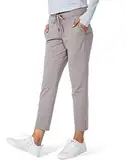 G Gradual Damenhose mit tiefen Taschen, 7/8 Stretch, Knöchel, Sweatpants für Golf, Athletik, Lounge, Reisen, Arbeit, Dusty Grey, M