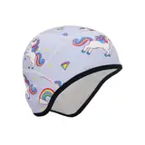 Amexo Fahrrad Mütze Kinder, Helm Unterziehmütze Winter Kinder, Wintermütze für Fahrradhelm, Unisex Kinder Helmmütze Mütze Laufmütze (DE/NL/SE/PL, Alphanumerisch, Einheitsgröße, Rosa)