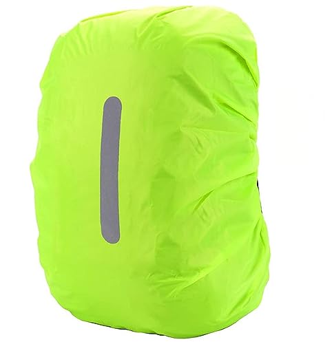 PINEPAN Regenschutz für Rucksäcke, Schulranzen, Reflektor, Schulranzen, Regenschutz, Rucksack, Schritt für Schritt, Rucksackschutz, Outdoor, Camping, Wandern, Grün, 20 l