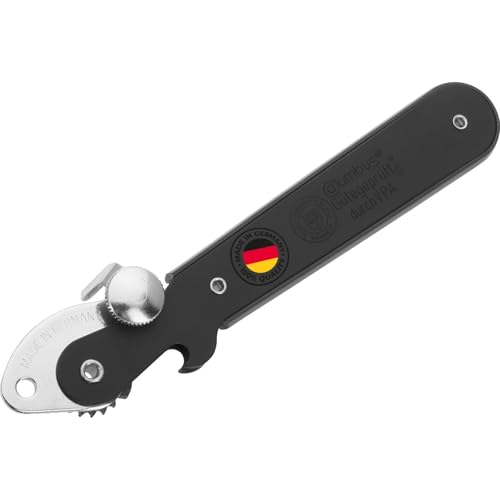 Westmark Hebeldosenöffner "Columbus" – Schmaler Dosenöffner mit Kapselheber ideal zum Öffnen von Konservendosen und Flaschen – Schwarz, 1025227S
