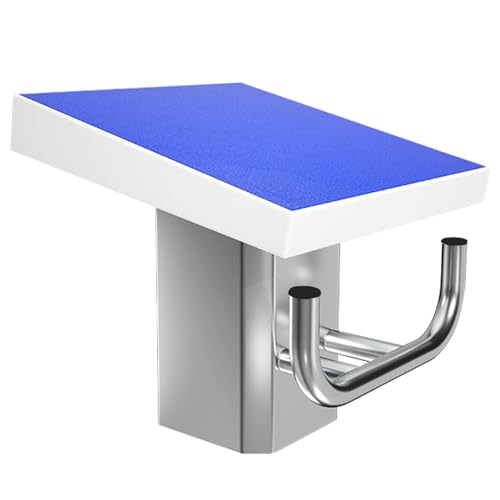 WilkSxyc Pool-sprungplattform, rutschfeste Sprungbretter Aus Edelstahl, 15° Geneigt, Professioneller Sprungturm für Schwimmbäder, Tragkraft Bis zu 300 Kg