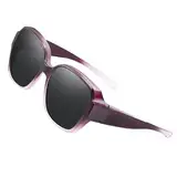Überzieh-Sonnenbrille – Polarisierter UV-Schutz, Rundum-Brille | Stylische Autofahrerbrille für Männer und Frauen, leichte, quadratische Überzieh-Sonnenbrille, Outdoor-Augenschutz zur Sehkorrektur