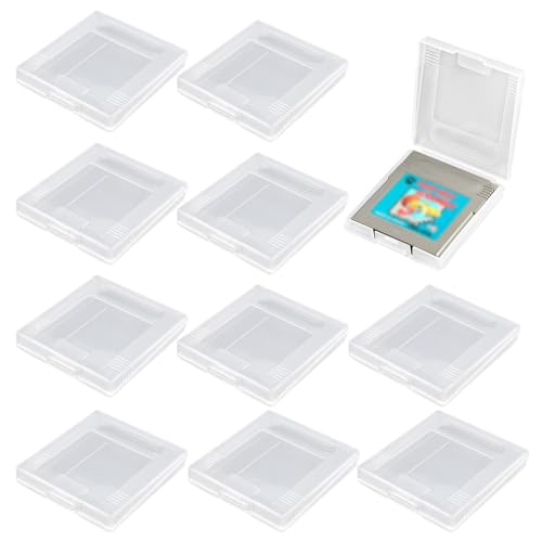 10 Stück Hüllen für Gameboy Klarsichthüllen-Schutzhüllen Schutz Spiel Patrone Hülle Staub Schutzhülle Game Cartridge Schutzhülle Spielkartenetui Kartenboxen für Gameboy Color Gameboy Pocket GB GBC GBP