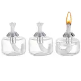 CHGCRAFT 3 Sets 8ml kleine Alkohol lampe Glas Alkohol brenner Lampe mit Metall kappen Baumwoll schnur Wick Laborgeräte Heizflasche für Wissenschaft Experimente Haushalt