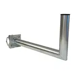 SkyRevolt 20-25cm Ø 48mm Geländerausleger Balkonhalterung Geländerhalter SAT-Antenne Mast-Ausleger Wandhalter mit Schellen L-Halter für Satellitenschüssel Stahl verzinkt