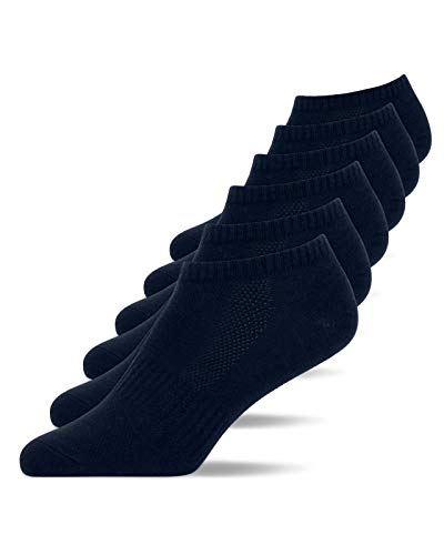 Snocks Sneaker Socken Herren Dunkelblau Größe 43-46 6x Paar Sneaker Socken Damen Socken Herren 43-46 Sneaker Füßlinge Herren Sneakersocken Herren 43-46