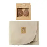 Cloby CBY-SET-SB-BR Set UV-Schutz-Decke Sandy Beach und magnetische Clips braun