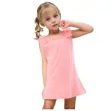 Generisch Kleider für Mädchen Sommer Stilvolle Schöne Kleinkind Baby Mädchen Kleid Sommer Baumwolle ärmellose Kinder Casual Strandkleider Mädchen Kleider Hochzeit Einschulung Festlich (6-7 Years)