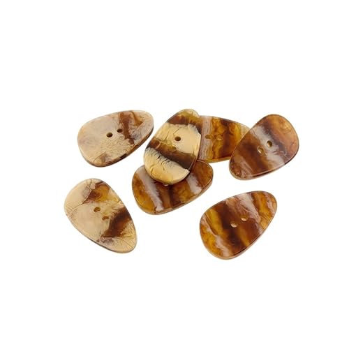 Aqxyki 7 Größen unregelmäßiger Knöpfe, geeignet for Kleidungsdekoration, Knopfherstellung, Kunsthandwerksprodukte, Nähen mit 2-Loch-Griff.(15mm 20pcs)