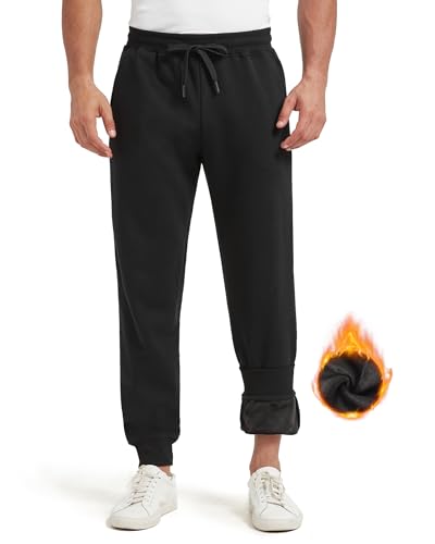 Zylioo Lang Winter Sporthose Fleece Jogginghose Herren,Extra Lang Trainingshose Sweathose,Plus Size Sweatpants Laufhose Jogger Hose