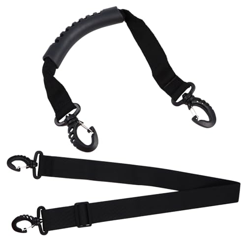 YARNOW 2 Stück Skischuhriemen Skischuh Tragehilfe Skischuh Tragegriff Skischuh Trageband einstellbar verstellbare Träger mit Clips Halteriemen für Skischuhe Skischuhgurt Schleife Black