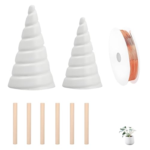 9 Stück Kupferdraht Für Elektrokultur Gartenarbeit, 6 Pflanzen Stütze Holzpfahl 10cm und Kupferdraht 2.5m, 2 Garten Coil Winding, Für Pflanzenstütze Elektrokultur Gemüsepflanze