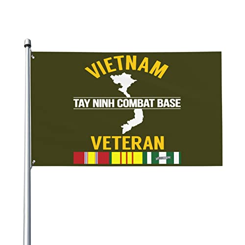 Garten Flaggen Vietnam-Veteran Der Kampfbasis Tay Ninh Garten Fahnen Gedruckt Dekorative Fahnen Wetterfeste Yard-Flaggen Für Garten Feiertage Jahreszeiten 152x90 cm