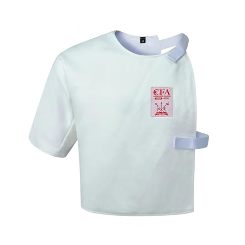 KXJPIZIYB Fechtweste, 350N Trainingskleidung, Florett-Degen-Säbelweste, Hohe Stichfestigkeit, für Tägliches Training(White 350N Right,Medium)