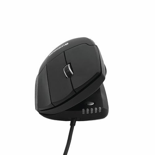 Contour Unimouse Ergonomische Vertikal-Maus - Einstellbarer Winkel von 35°-70°, anpassbare Daumenauflage, verkabelt, 6 programmierbare Tasten, ideal für ganztägigen Komfort bei der Arbeit