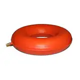 Sitzring Gummi aufblasbar- 45 cm Durchmesser - rot/orange - Sitzkissen gegen Beschwerden bei Dekubitus, Hämorrhoiden, Rückenschmerzen und zur Steißbein Entlastung